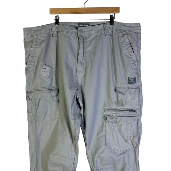 Parish Nation Cargo Pants Men's Size 48 Gray Cotton Pockets - Picture 2 of 5